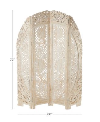 Mango Wood Eclectic Room Divider Screen