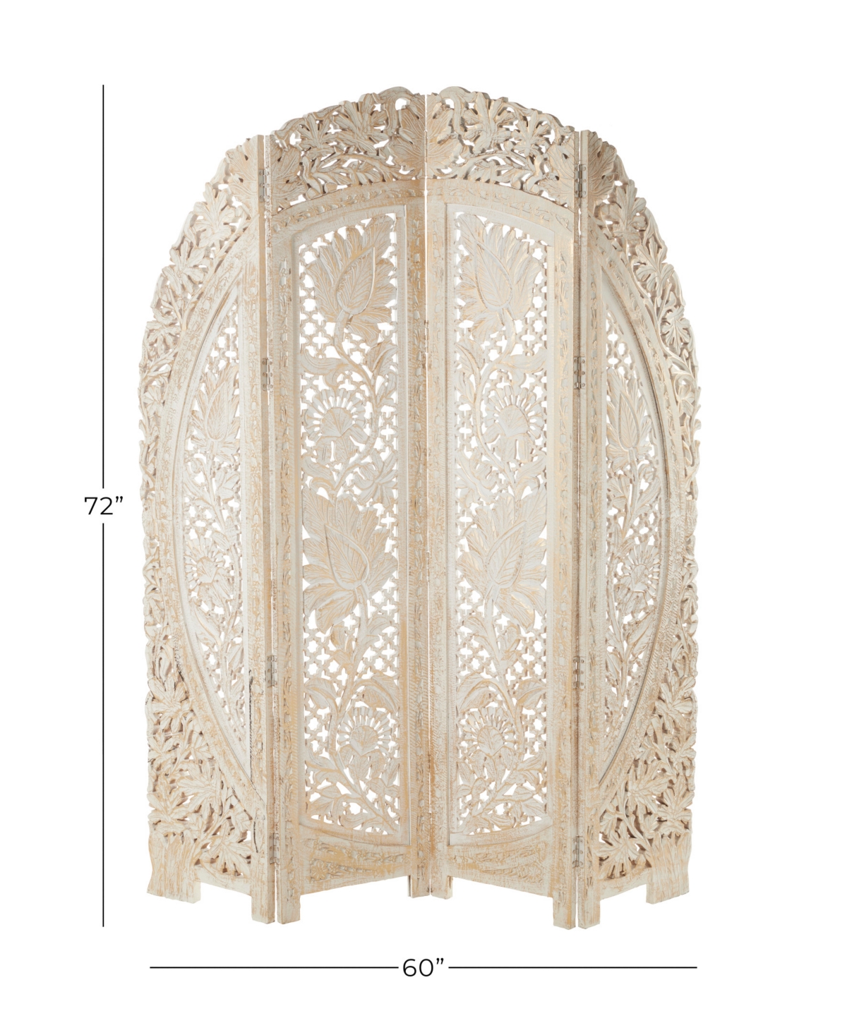 Mango Wood Eclectic Room Divider Screen