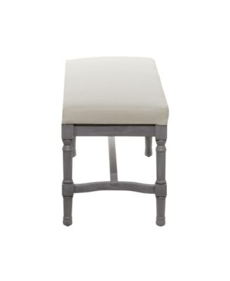 Wood and Linen Traditional Bench
