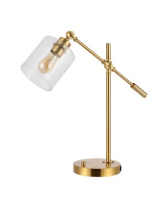 Kathryn Classic Glass Adjustable Head Modern USB Charging LED Task Lamp