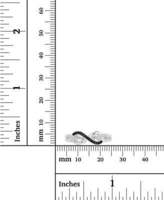 Black Spinel Infinity Ring (1/10 ct. t.w.) in Sterling Silver & Black Rhodium-Plate