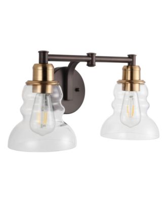 Manhattan Vintage-like 2-Light Industrial Rustic LED Vanity