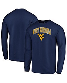 Men's Navy West Virginia Mountaineers Campus Long Sleeve T-shirt