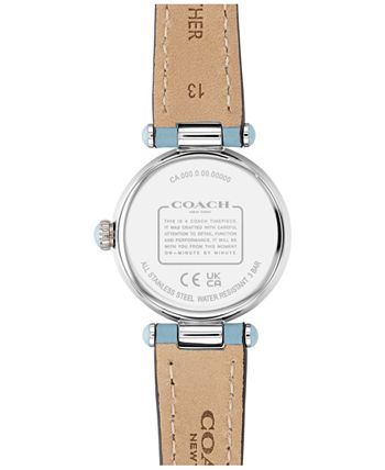 COACH Women's Cary Aqua Leather Strap Watch 26mm & Reviews - All Watches -  Jewelry & Watches - Macy's