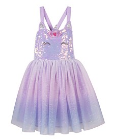 Toddler Girls Sequins Bodice and Ombre Mesh Tutu Dress