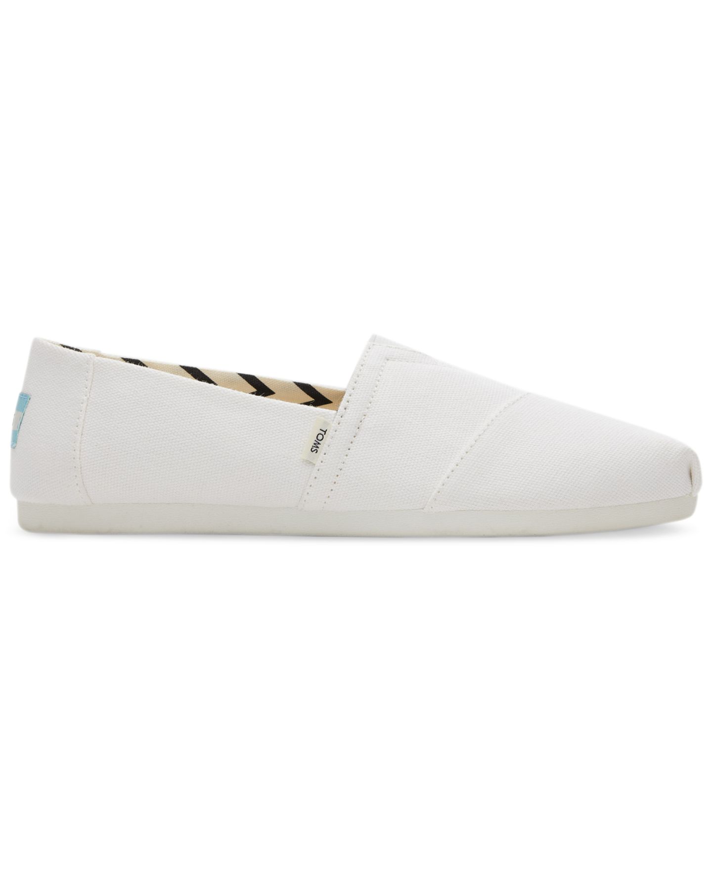 Женские балетки TOMS Alpargata Slip-On Flats, цвет: Белый холщовый — фото 2
