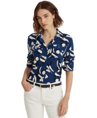 ralph lauren geometric print top