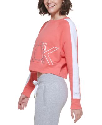 Calvin Klein - Cutoff CK Logo Cropped Sweatshirt