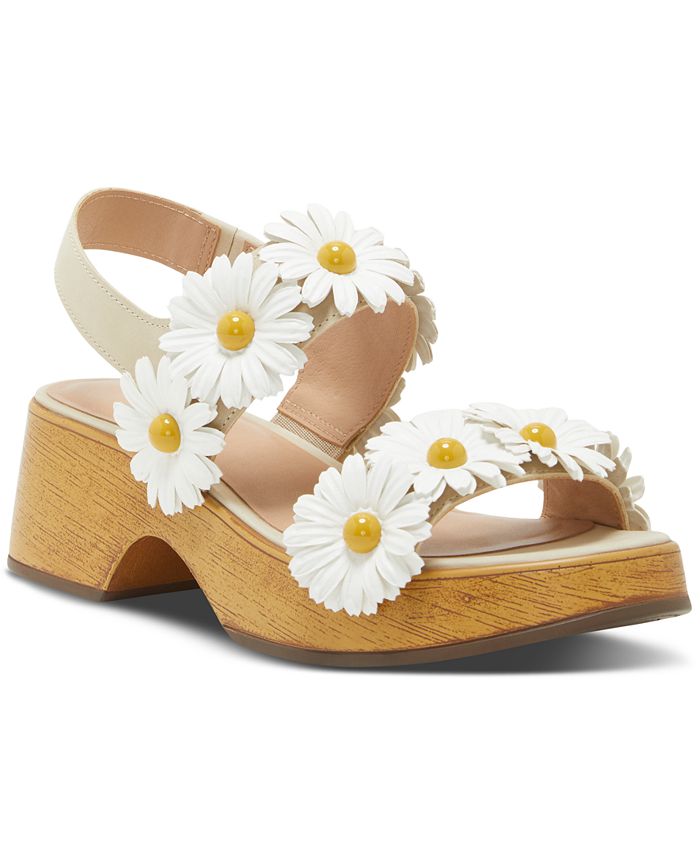 Lucky Brand Women's Juleii Daisy Wooden Sandals - Macy's