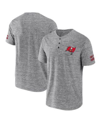 Men's NFL x Darius Rucker Collection by Heather Gray Tampa Bay Buccaneers Slub Henley T-shirt