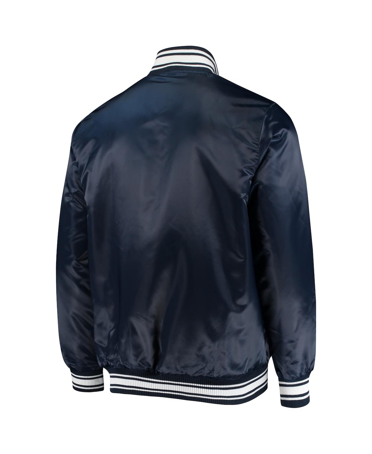 Men's StarterNew England Patriots Locker Room Satin Varsity Full-Snap Jacket - Navy