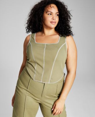 And Now This - Plus Size Seam Tank Top