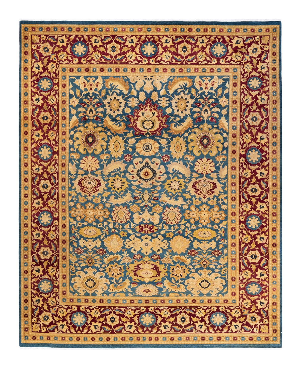 Closeout! Adorn Hand Woven Rugs Mogul M1230 9'2in x 11'10in Area Rug - Blue