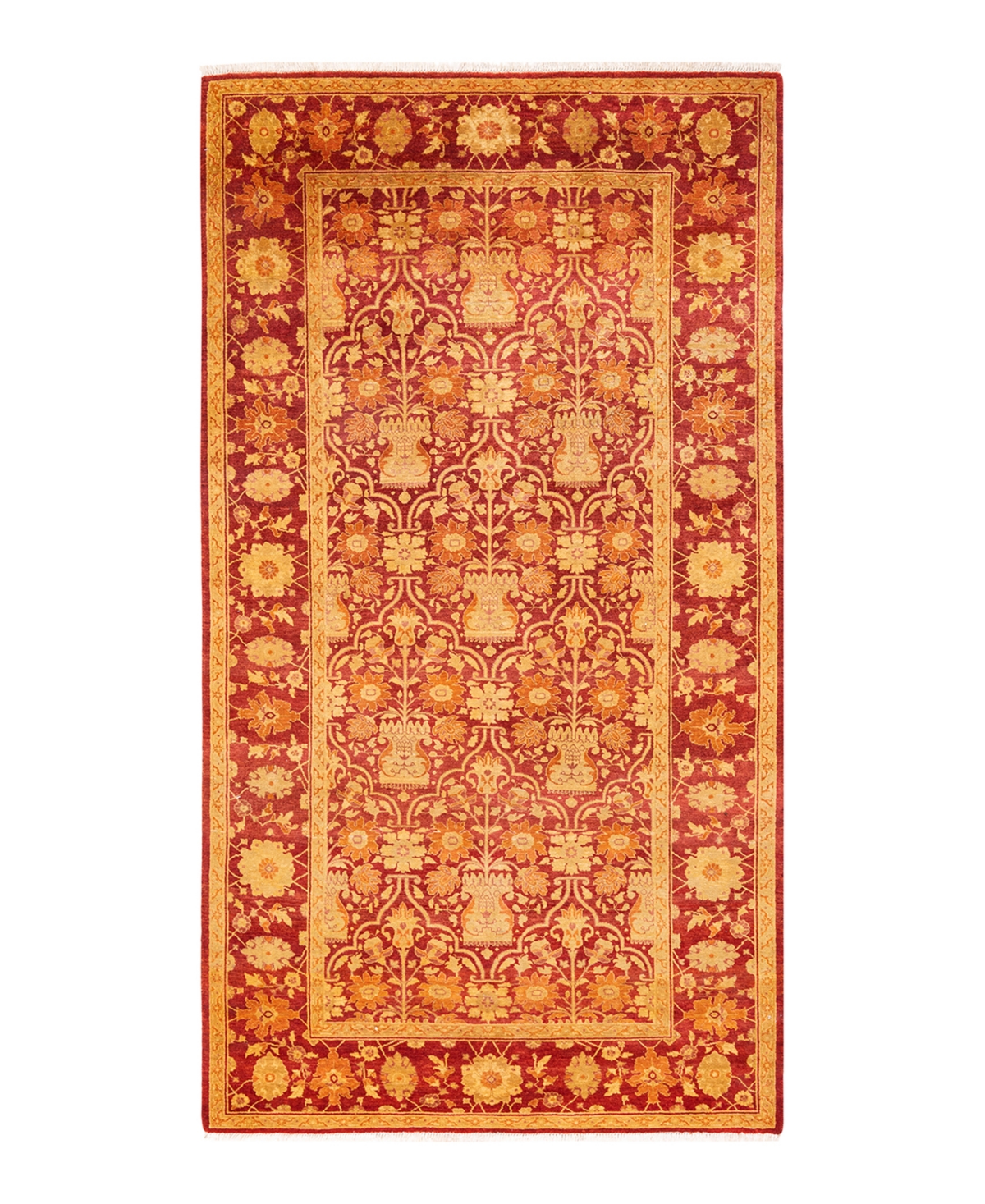 Closeout! Adorn Hand Woven Rugs Eclectic M156741 5'1in x 9'7in Area Rug - Red
