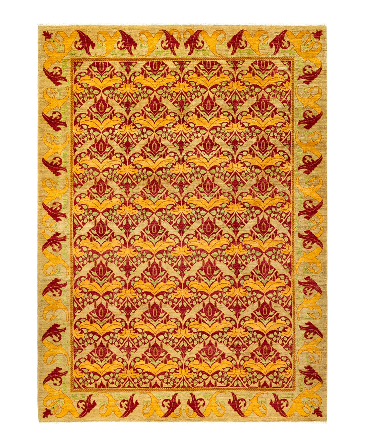 Adorn Hand Woven Rugs Arts Crafts M1583 9' x 11'10in Area Rug - Red