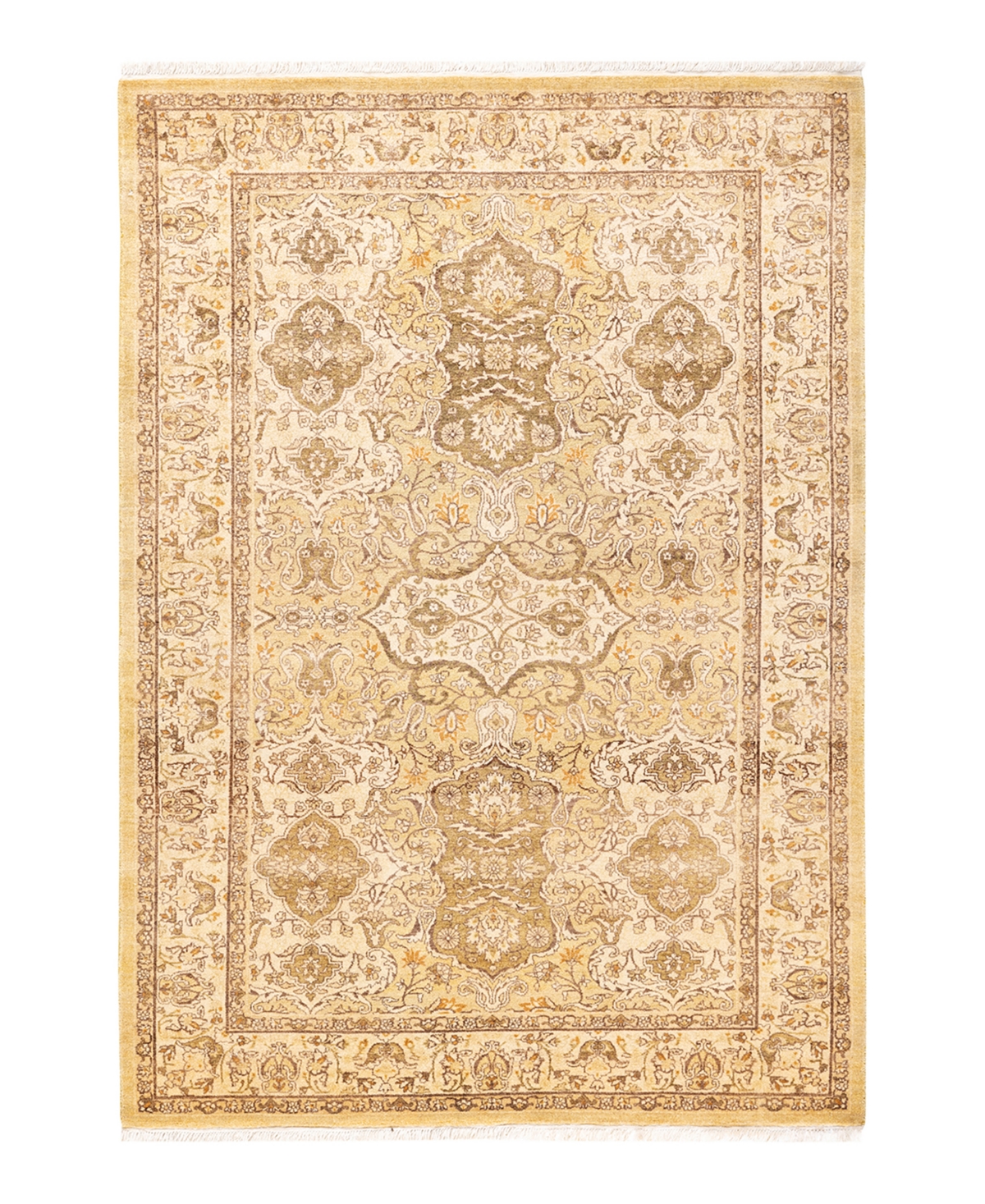 Closeout! Adorn Hand Woven Rugs Mogul M14945 4'3in x 6'1in Area Rug - Green