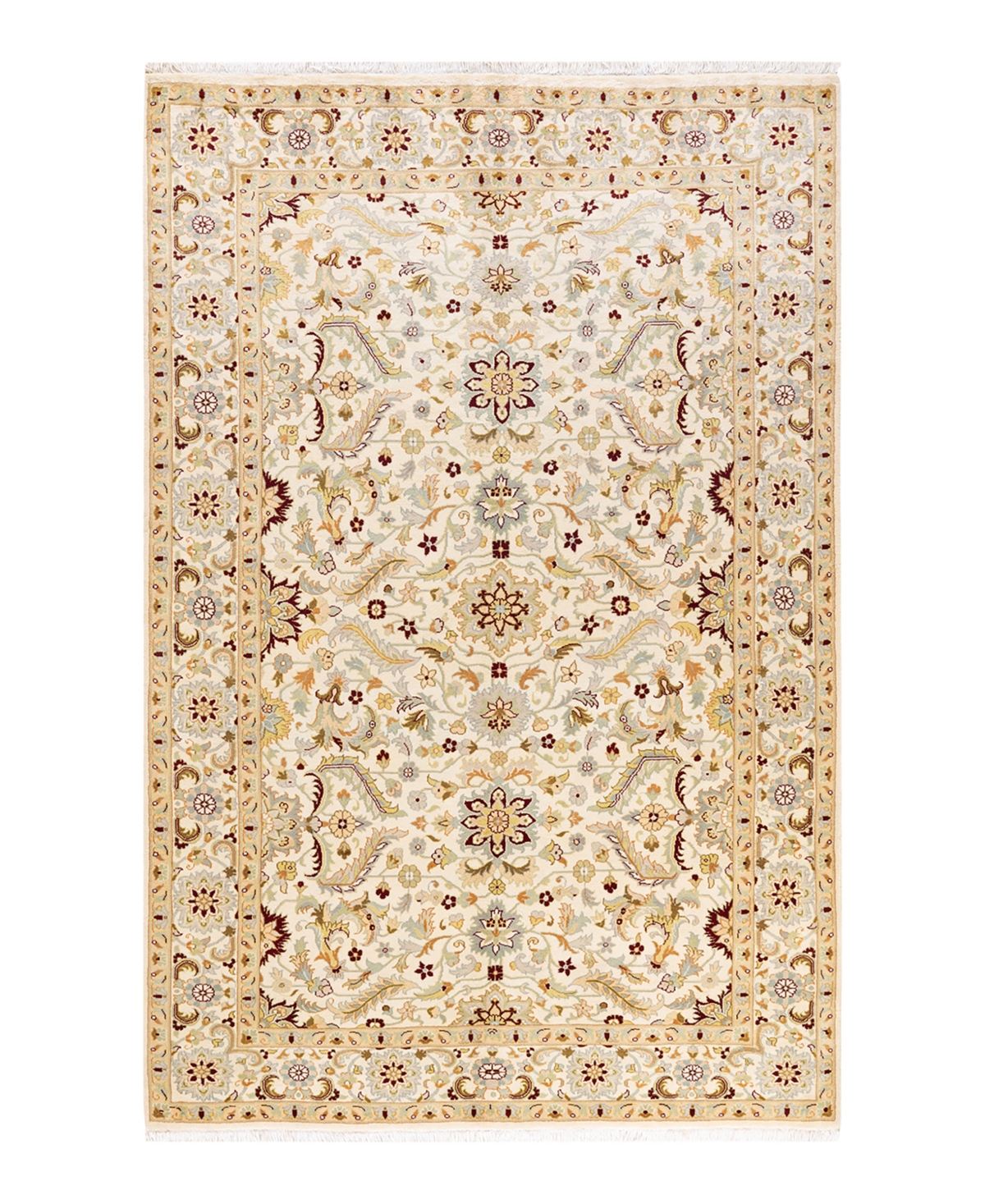 Closeout! Adorn Hand Woven Rugs Mogul M13161 6'1in x 9'2in Area Rug - Ivory