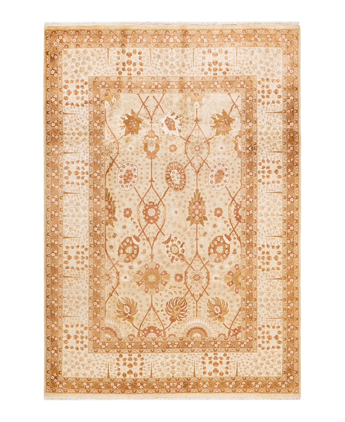 Closeout! Adorn Hand Woven Rugs Mogul M1289 6'2in x 9'3in Area Rug - Ivory