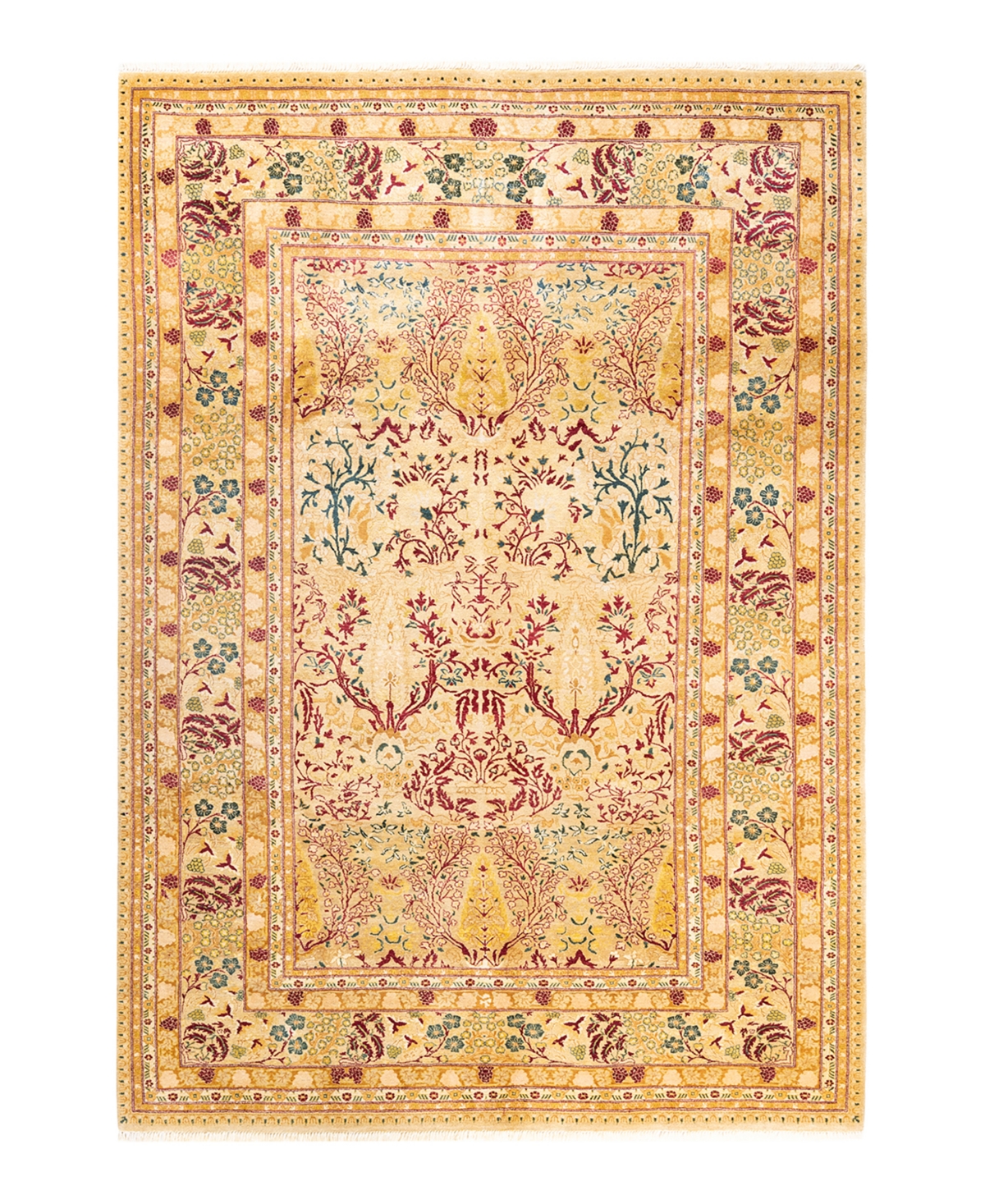 Closeout! Adorn Hand Woven Rugs Mogul M1404 6'2in x 8'10in Area Rug - Yellow