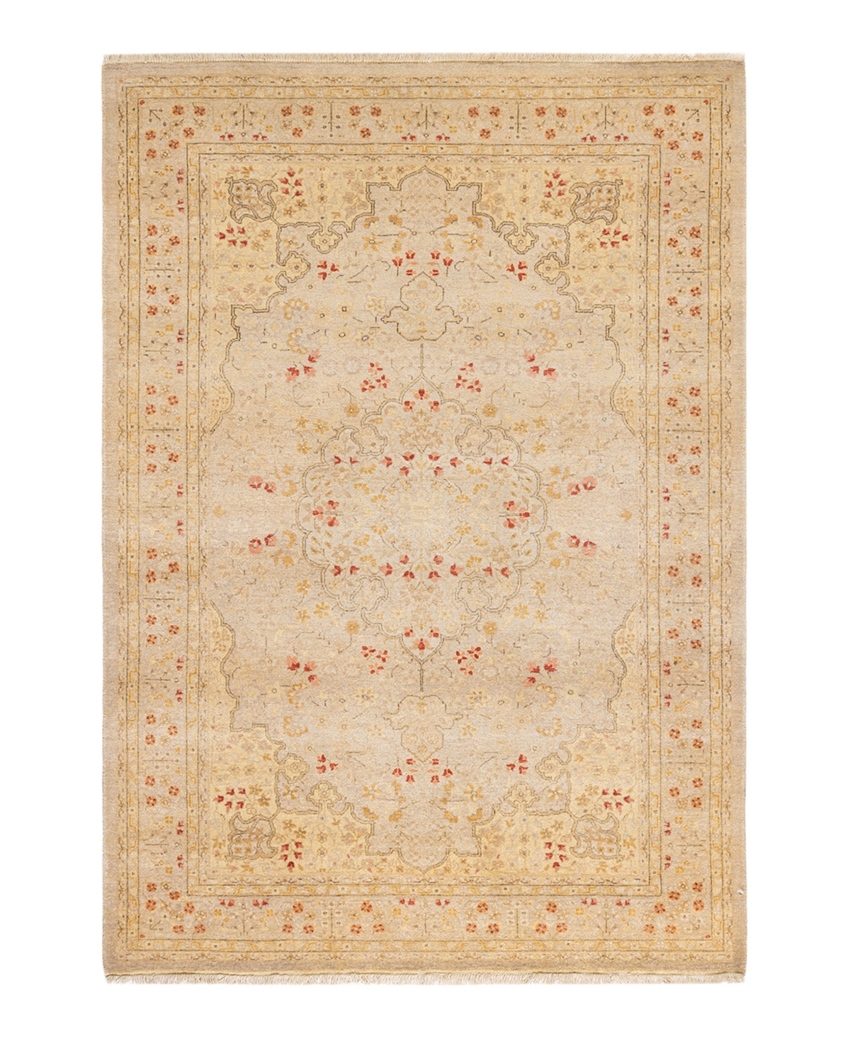 Closeout! Adorn Hand Woven Rugs Mogul M15034 4'3in x 6'1in Area Rug - Ivory