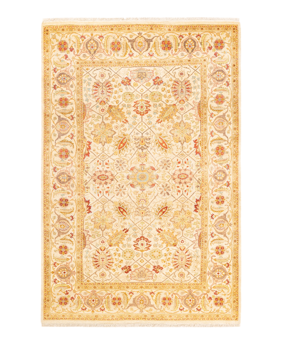 Closeout! Adorn Hand Woven Rugs Mogul M15033 4' x 6'3in Area Rug - Ivory