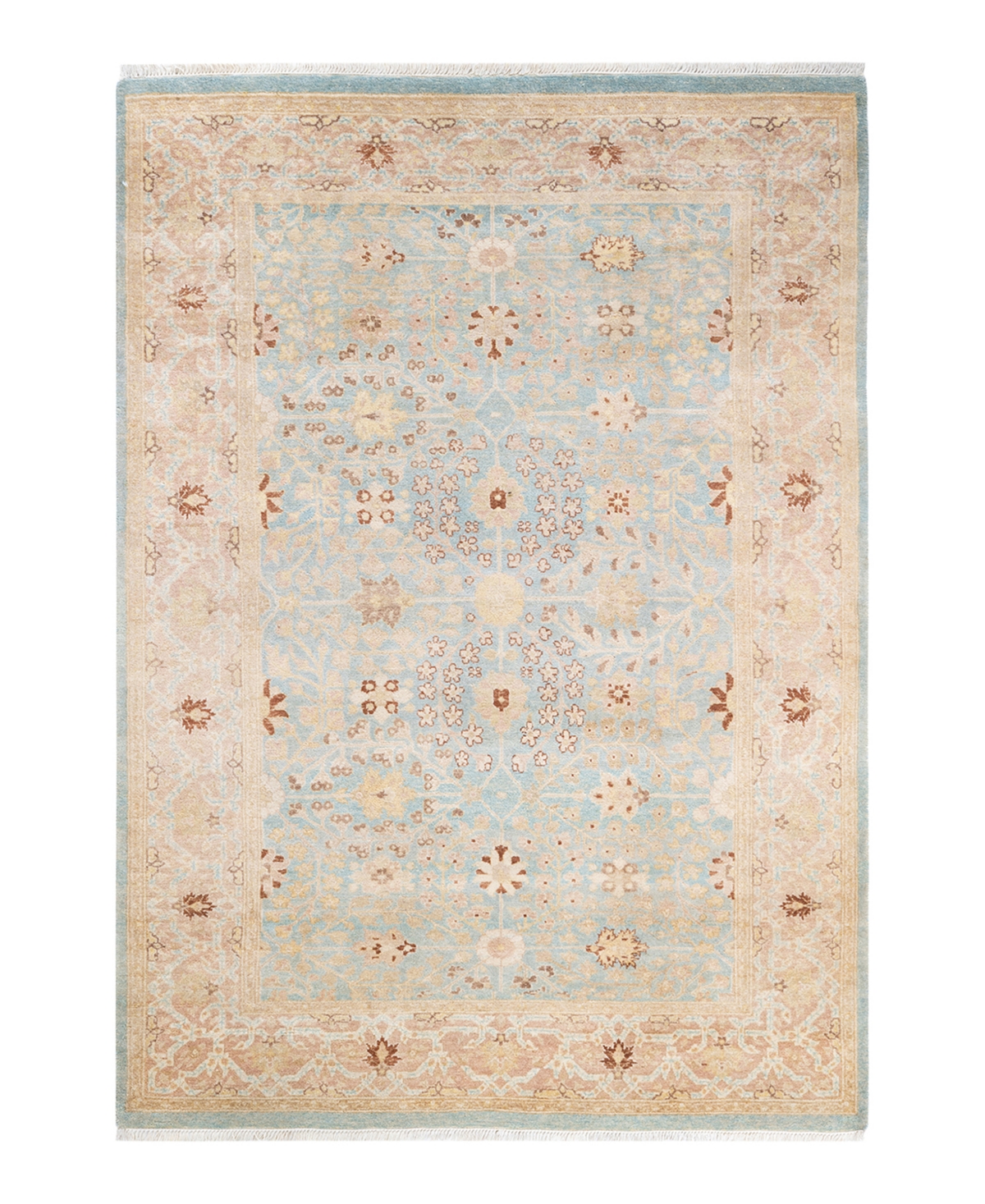 Closeout! Adorn Hand Woven Rugs Mogul M152157 4'3in x 6' Area Rug - Mist