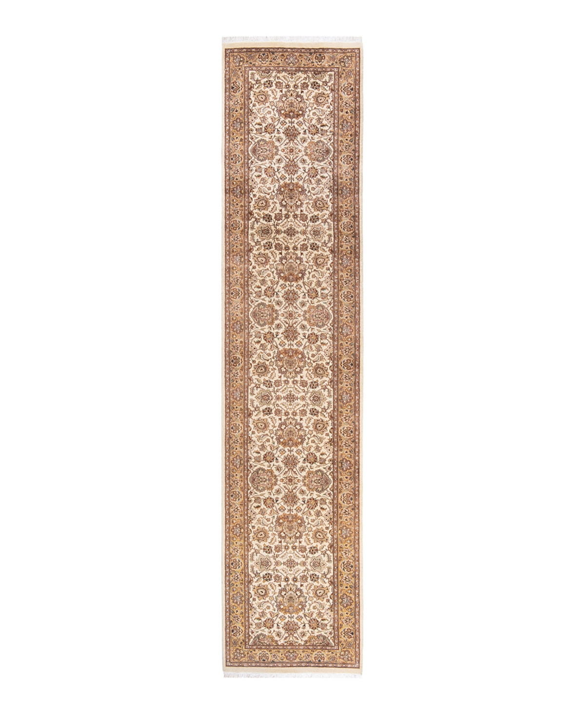 Closeout! Adorn Hand Woven Rugs Mogul M154931 2'8in x 12'6in Runner Area Rug - Ivory