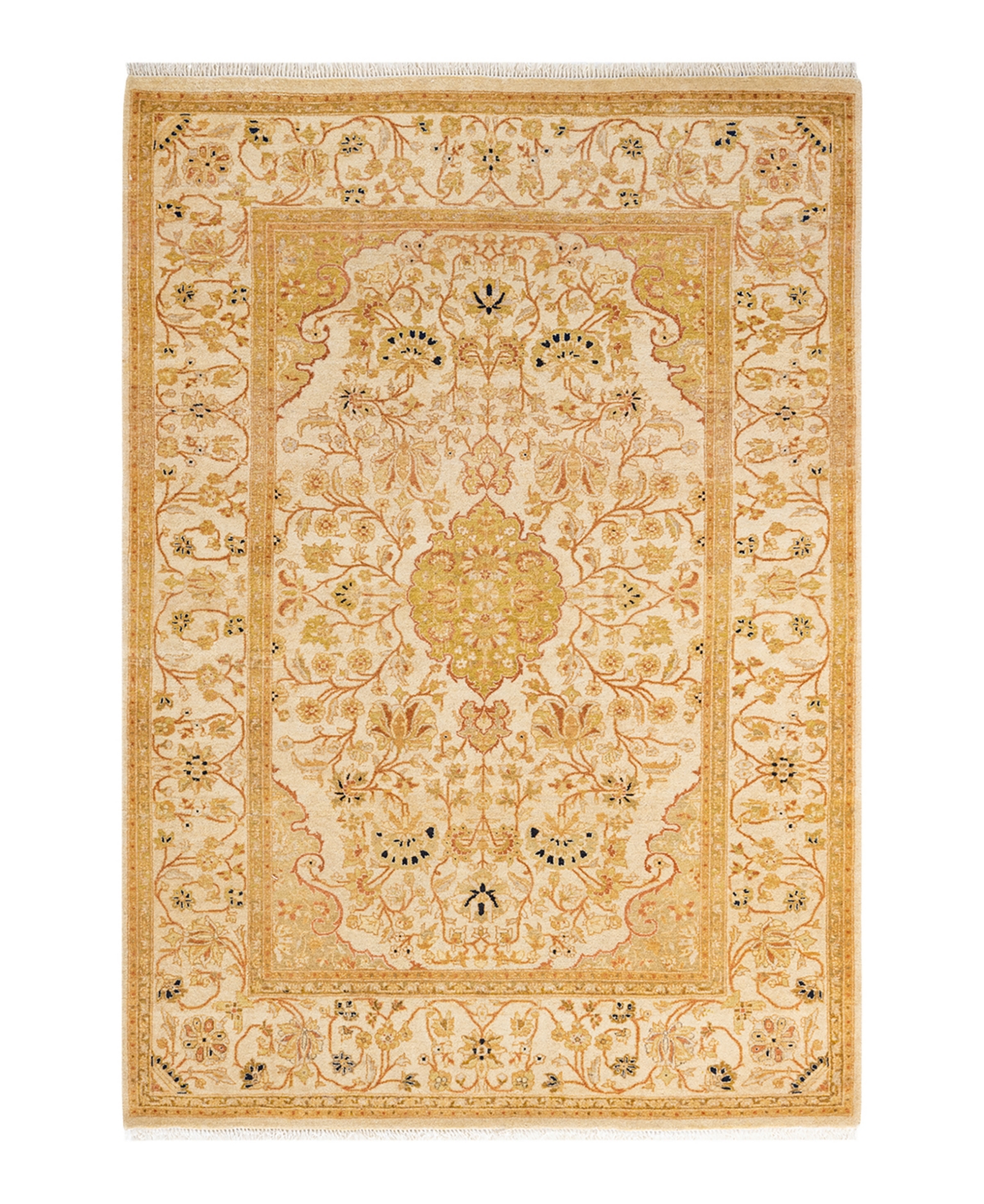 Closeout! Adorn Hand Woven Rugs Mogul M1346 4'2in x 5'10in Area Rug - Ivory