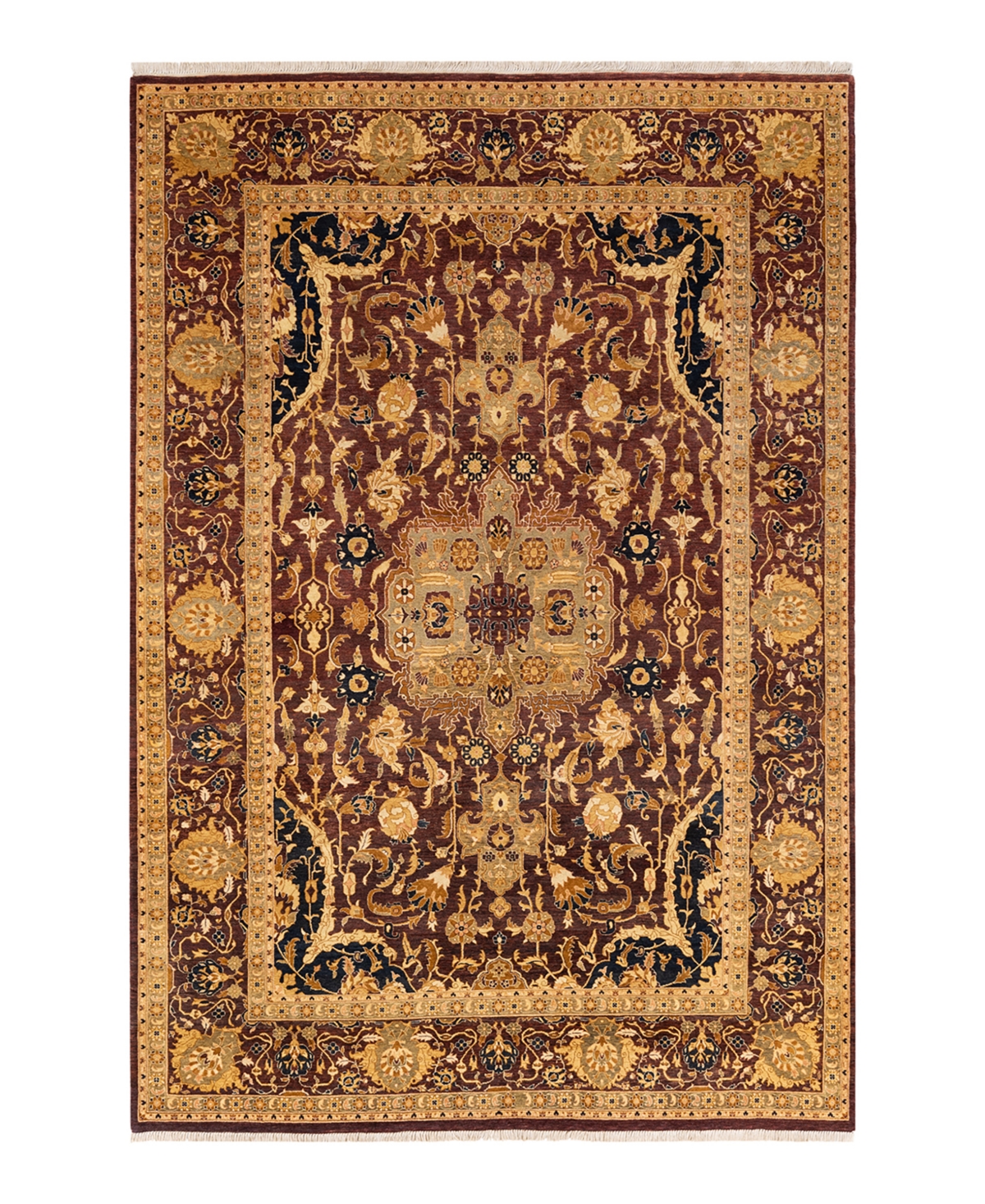 Closeout! Adorn Hand Woven Rugs Mogul M116099 6'2in x 9'1in Area Rug - Red