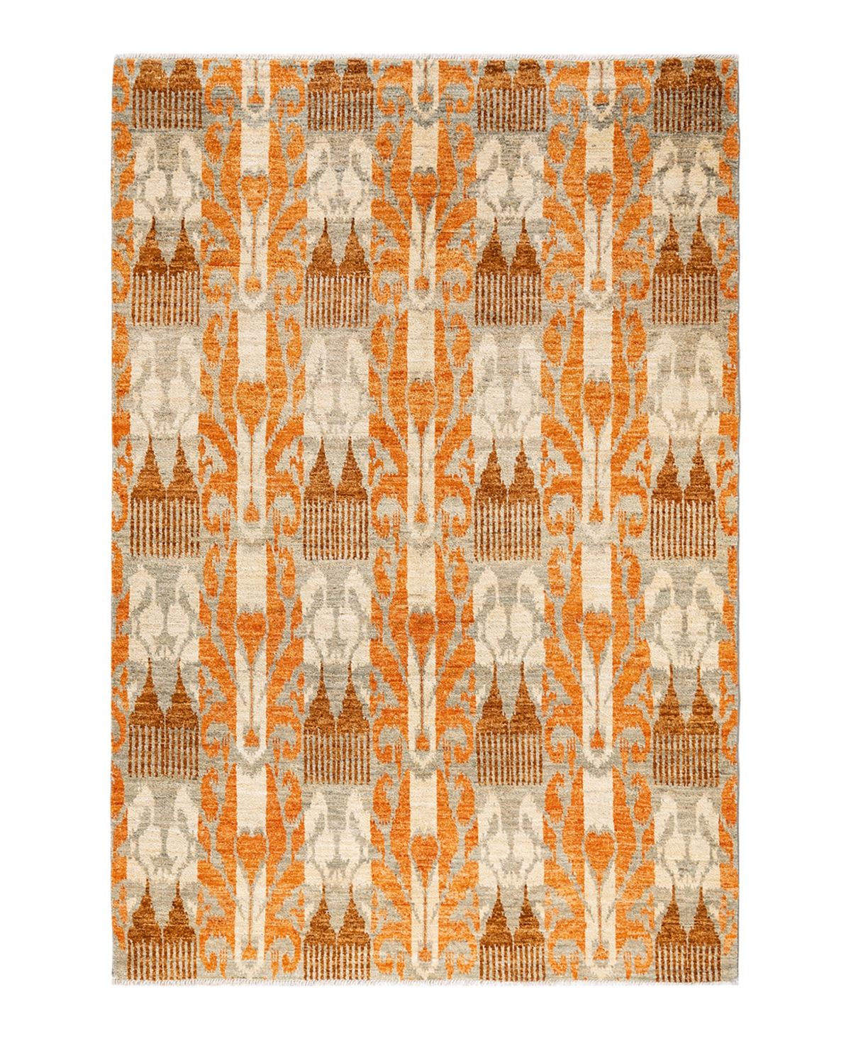 Adorn Hand Woven Rugs Modern M16498 6' x 9'1in Area Rug - Silver Tone