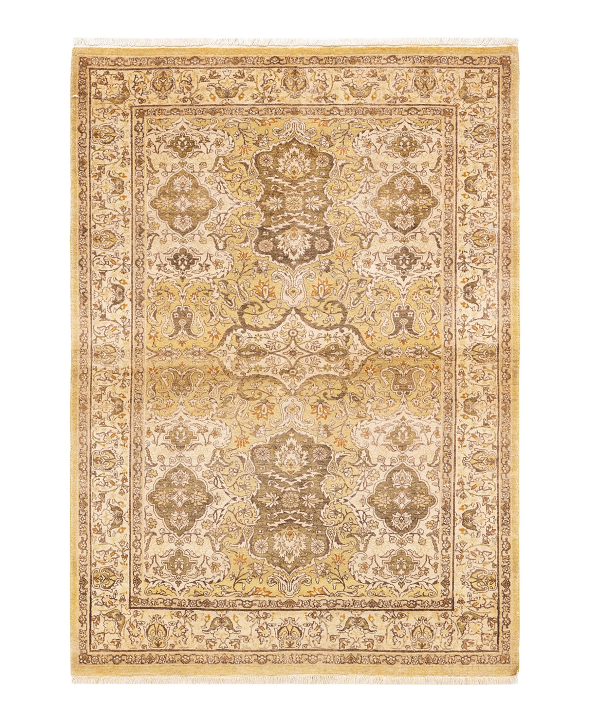 Closeout! Adorn Hand Woven Rugs Mogul M15034 4'2in x 6' Area Rug - Green