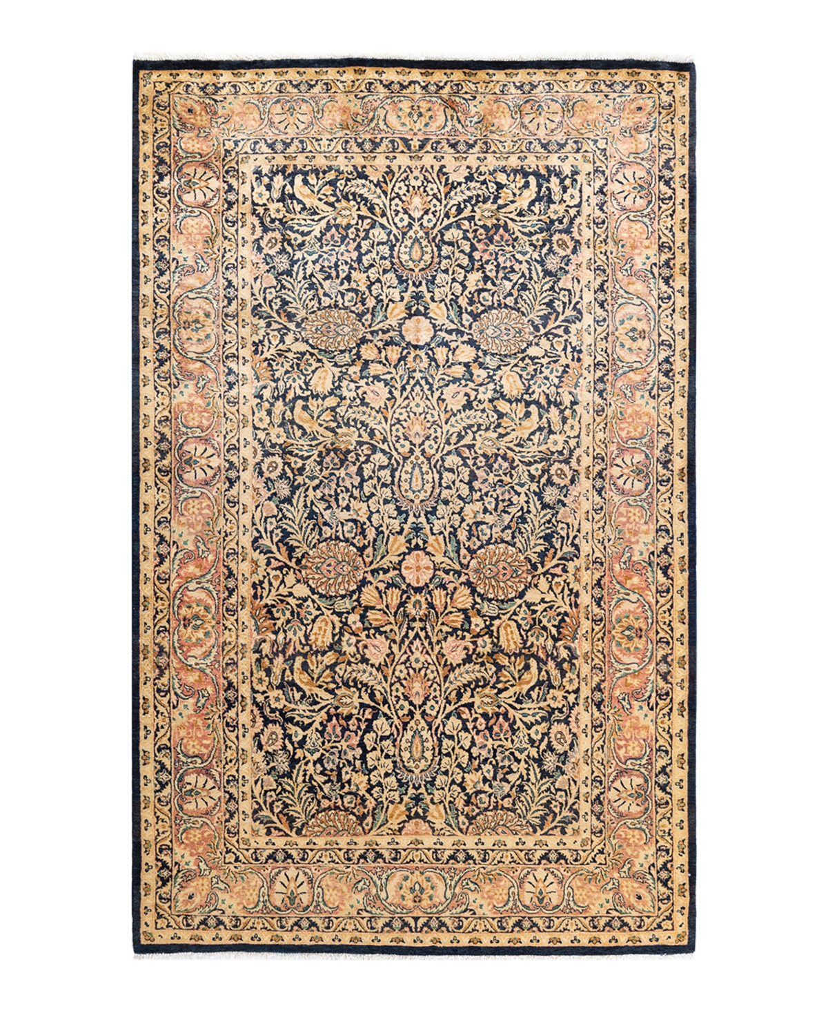 Closeout! Adorn Hand Woven Rugs Mogul M11308 4'6in x 7'5in Area Rug - Blue