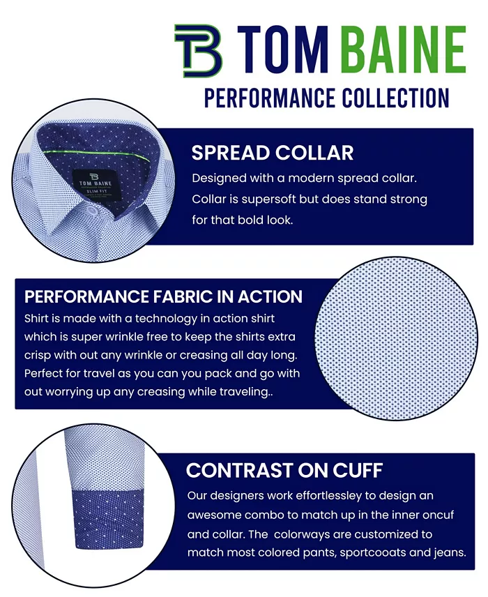 Men's Slim Fit Performance Solid Button Down Shirt - thumbnail 5