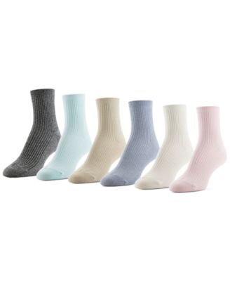 Gold Toe - 6-Pk. Hailey Ribbed Quarter Socks
