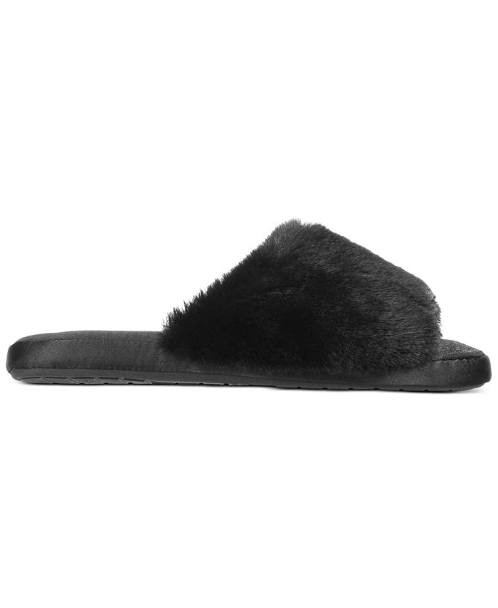 Macy's INC International Concepts FauxFur Slide Slippers & Eye Mask Set, Created for Macy's