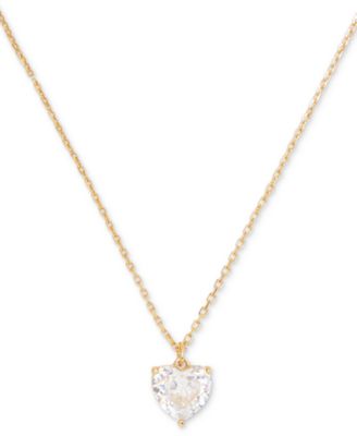 Gold-Tone Birthstone Heart Pendant Necklace, 16" + 3" extender