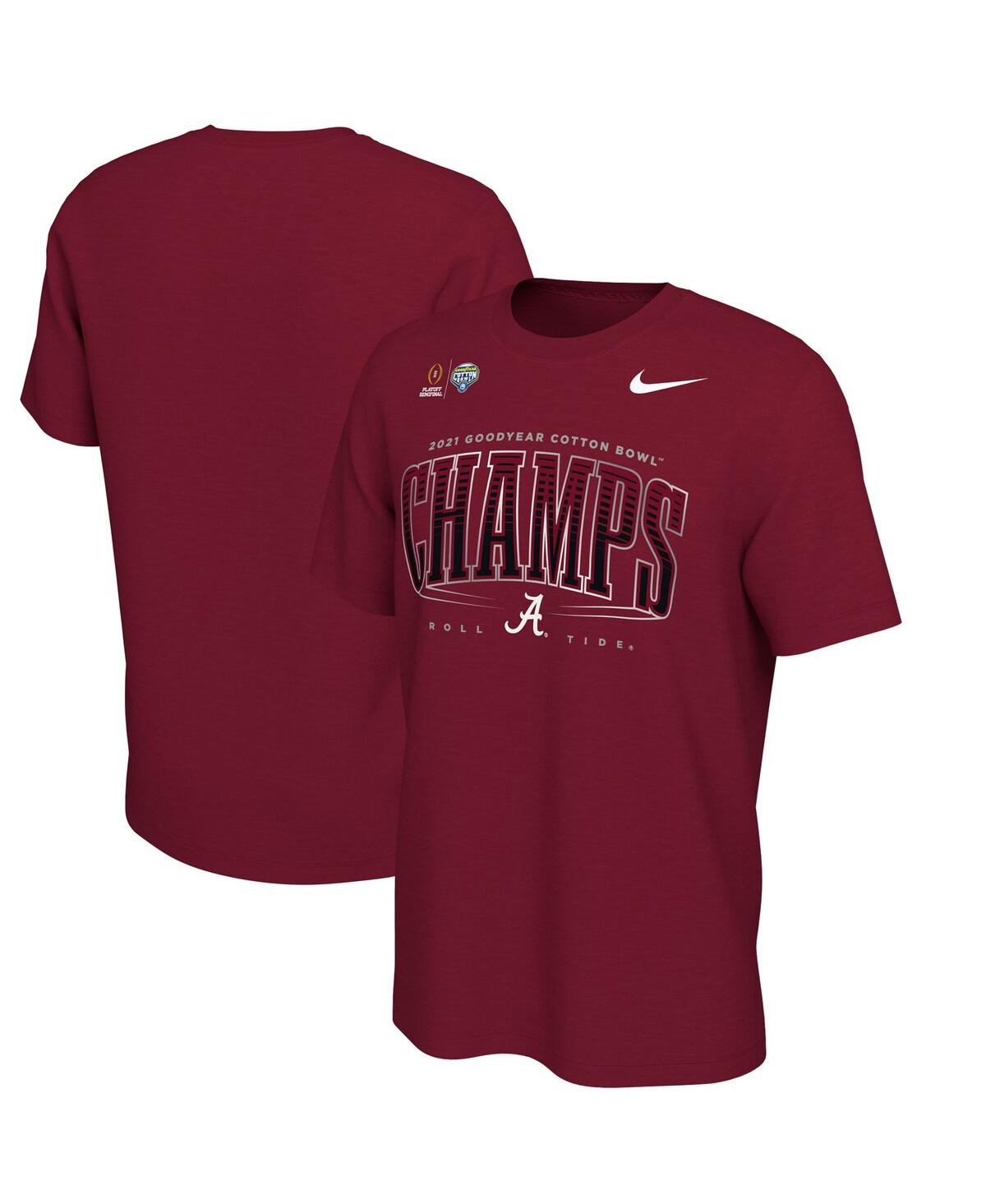 Men's Nike Crimson Alabama Crimson Tide College Football Playoff 2021 Cotton Bowl Champions Locker Room T-shirt