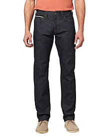 Men's Rinsed Selvedge Straight Stretch Six Jeans