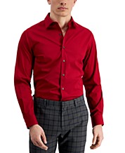 announcer Advarsel indelukke Red Slim Fit Men's Dress Shirts - Macy's