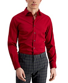 Men's Slim Fit 2-Way Stretch Stain Resistant Dress Shirt, Created for Macy's 