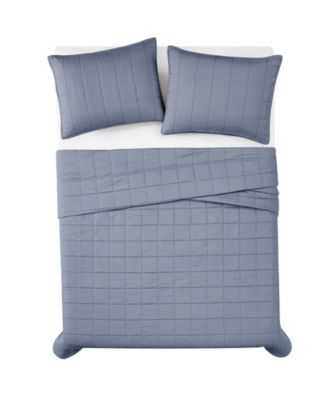 Solid 3 Piece Quilt Set, King