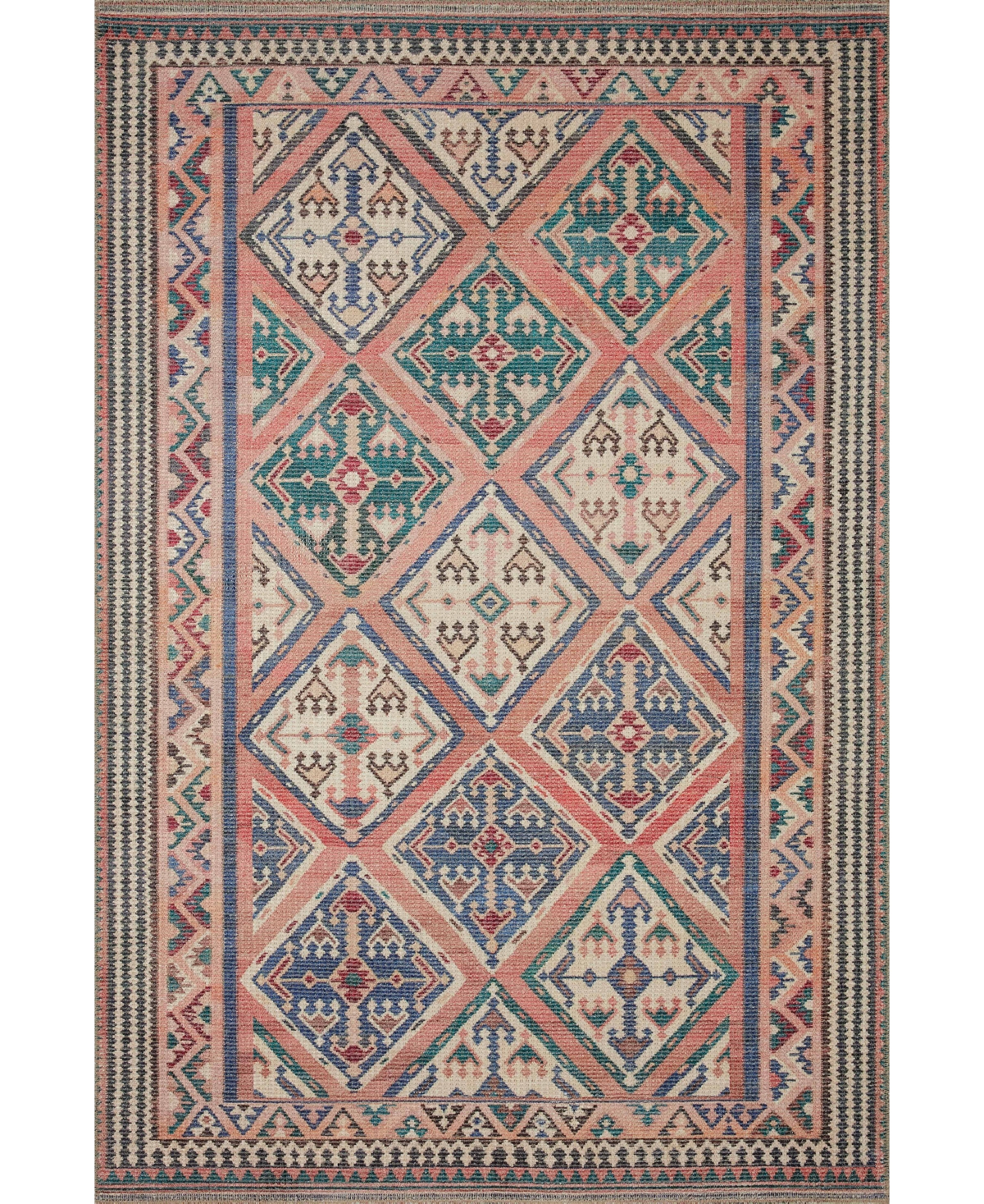 Justina Blakeney Malik Mal-08 7'6in x 9'6in Area Rug - Rose, Multi