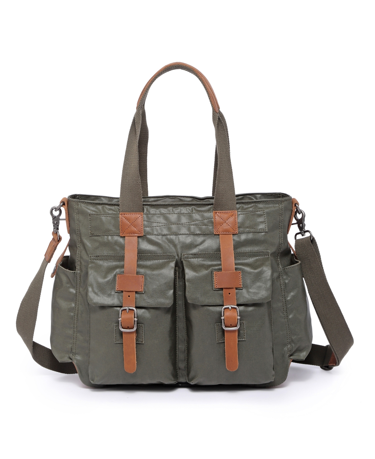 Urban Light Coated Canvas Tote Bag - Khaki