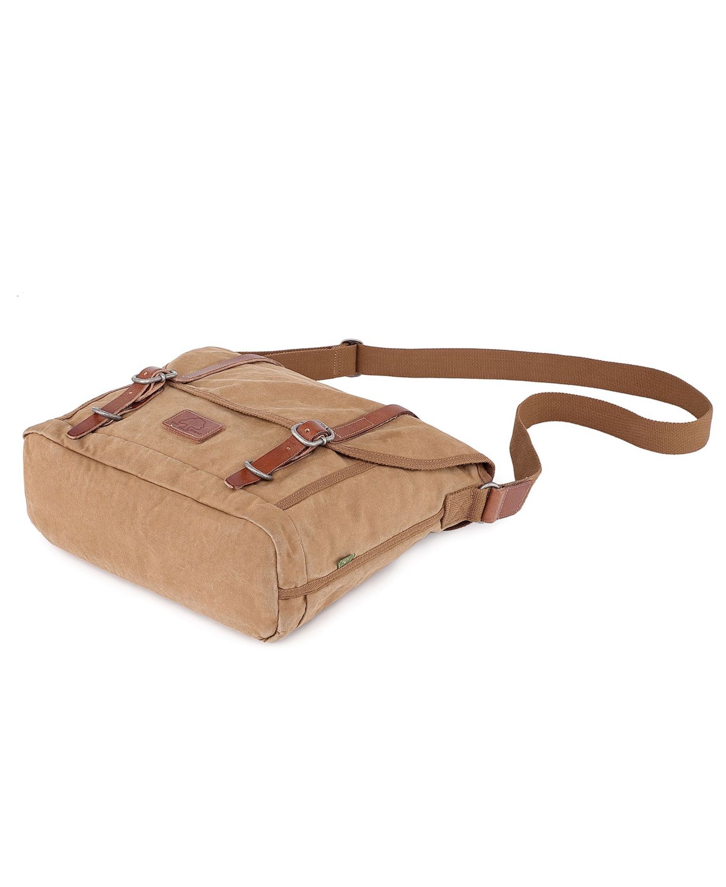 Женская сумка TSD BRAND Forest Canvas Messenger, цвет: Хаки — фото 10
