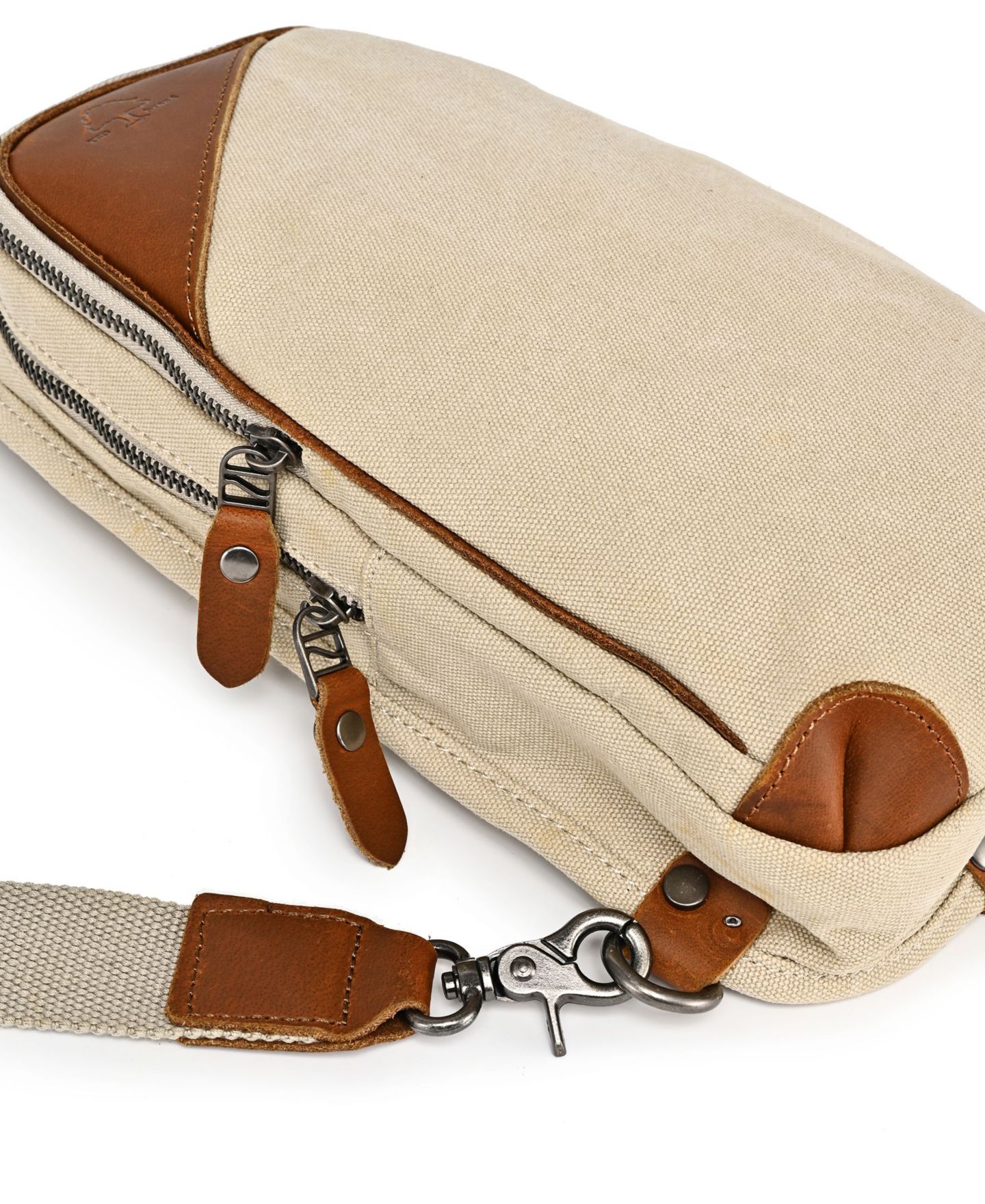 Женская сумка TSD BRAND Canna Canvas Sling, цвет: Бежевый — фото 8