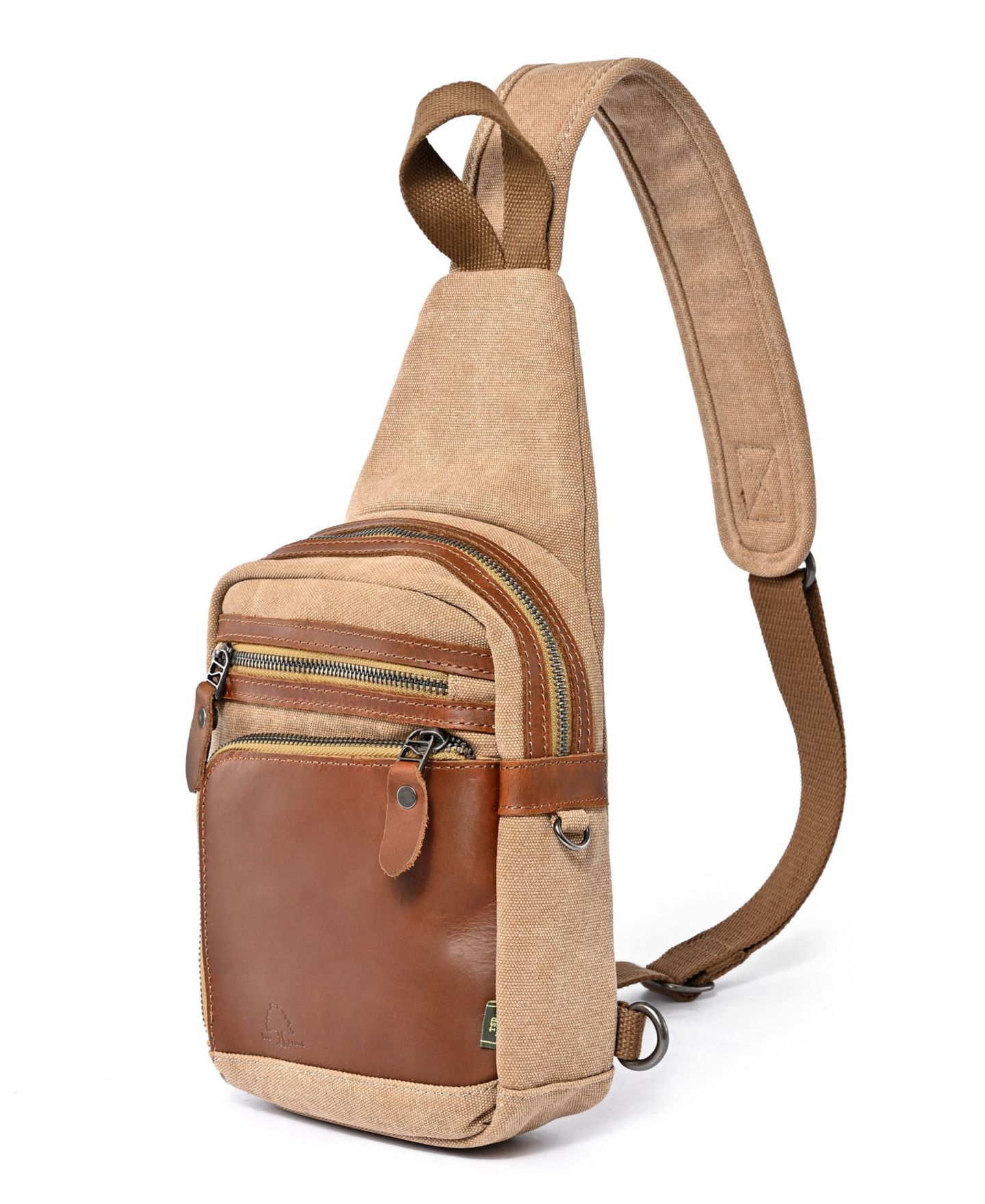 Женская сумка TSD BRAND Torreya Canvas Sling, цвет: Хаки — фото 5