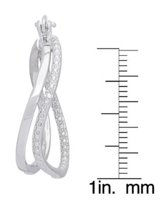 Diamond Accent Swirl Hoop Earrings