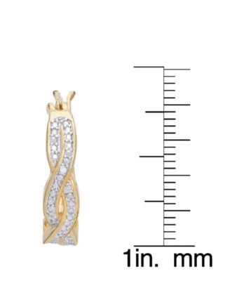 Diamond Accent Infinity Hoop Earrings