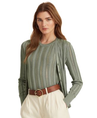 ralph lauren pointelle sweater