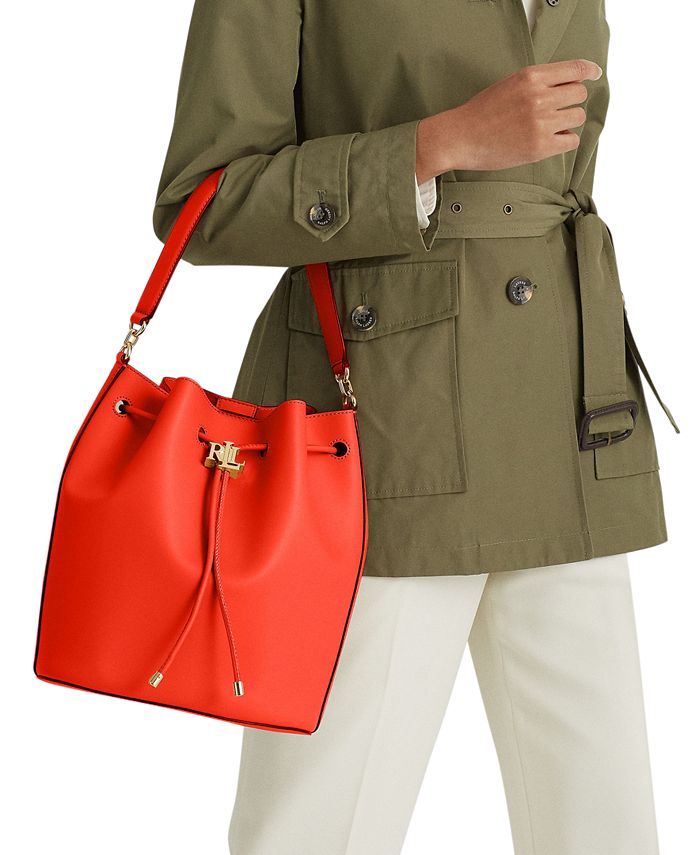 Lauren Ralph Lauren Leather Large Andie Drawstring Bag Macy's